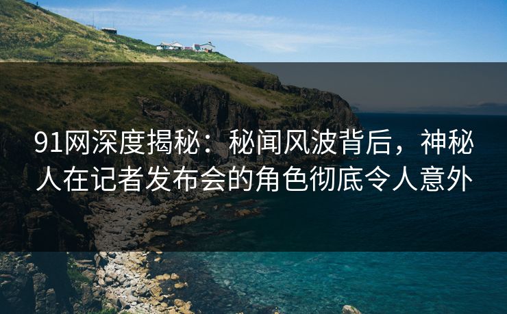 91网深度揭秘：秘闻风波背后，神秘人在记者发布会的角色彻底令人意外